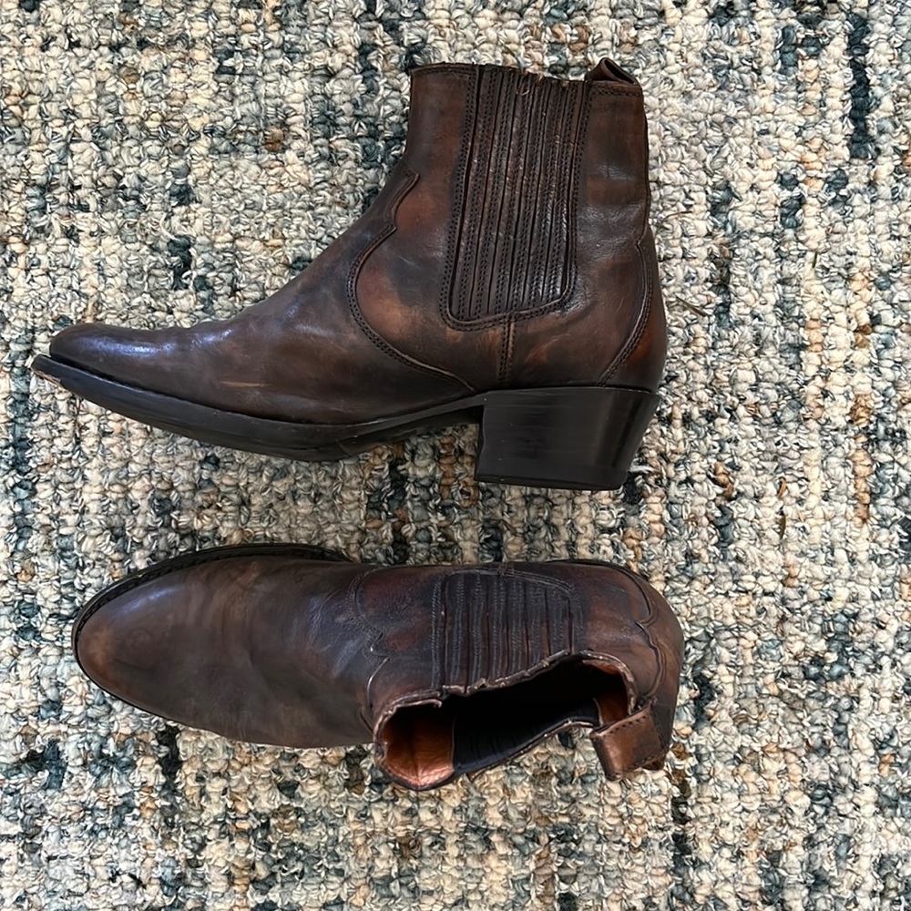Frye original distressed leather ankle boots